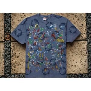 Supreme Clowns Tee Bleached Navy FW19 Week 17 Men’s Medium 100% Cotton